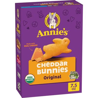 Annie's Organic Cheddar Bunnies - Crackers - 7.5 Oz Annie's Organic Cheddar Bunnies - Crackers - 7.5 Oz