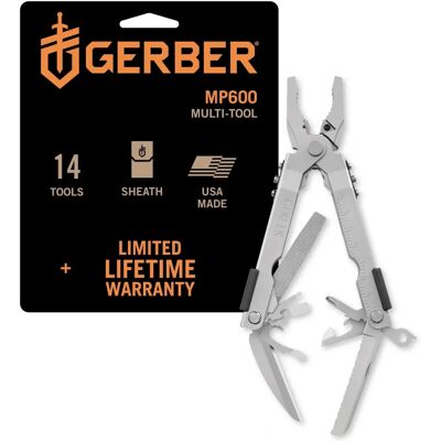 Gerber Multi-Plier 600 Ferramenta multifuncional de aço inoxidável - Prata Gerber Multi-Plier 600 Ferramenta multifuncional de aço inoxidável - Prata