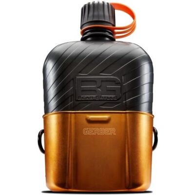 Gerber - Bear Grylls Canteen - Noir - Aluminium - Bottle - Publicité Gerber - Bear Grylls Canteen - Noir - Aluminium - Bottle - Publicité