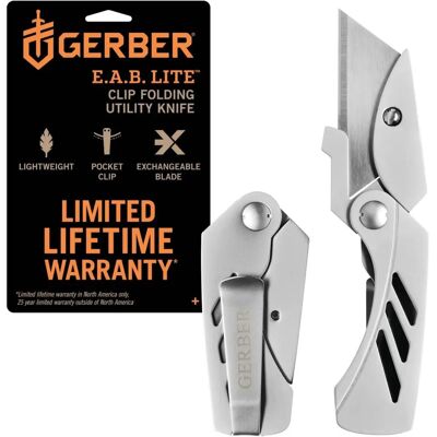 Couteau Gerber - Verrouillage à ressort, Clip de poche, Lame en acier inoxydable - Couteau - Publicité Couteau Gerber - Verrouillage à ressort, Clip de poche, Lame en acier inoxydable - Couteau - Publicité