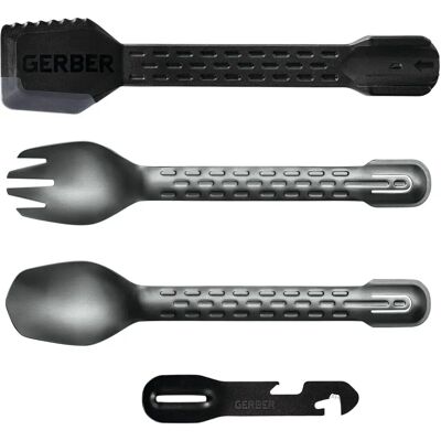 Gerber ComplEAT Onyx - Set di Posate da Campeggio con Multiutensile Gerber ComplEAT Onyx - Set di Posate da Campeggio con Multiutensile
