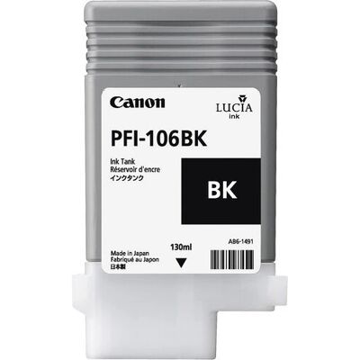 Canon PFI-106 BK mustekasetti - Musta valokuvien inki - Alkuperäinen Canon PFI-106 BK mustekasetti - Musta valokuvien inki - Alkuperäinen