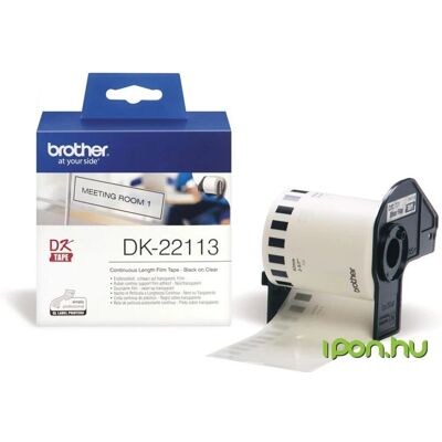 Brother - DK-22113 - Schwarz auf Transparent - Etikettenband Brother - DK-22113 - Schwarz auf Transparent - Etikettenband