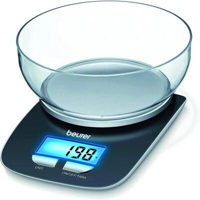 Beurer KS25 Digitale Küchenwaage mit Schüssel - 3kg max Beurer KS25 Digitale Küchenwaage mit Schüssel - 3kg max