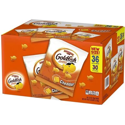 Pepperidge Farm Crackers Cheddar Goldfish - Pack de Snack - Publicité Pepperidge Farm Crackers Cheddar Goldfish - Pack de Snack - Publicité