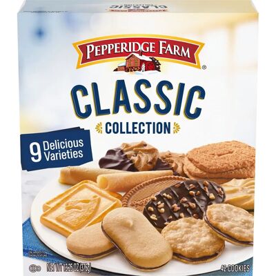 Boîte de Collection de Biscuits Classiques Pepperidge Farm - 9 variétés - Publicité Boîte de Collection de Biscuits Classiques Pepperidge Farm - 9 variétés - Publicité
