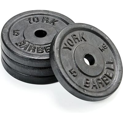 York Fitness - 4x5kg - 5 kg - Cast iron - Weight plates York Fitness - 4x5kg - 5 kg - Cast iron - Weight plates