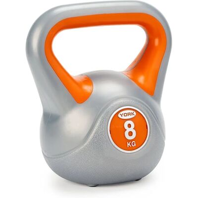 York Fitness Vinyl Coated 8kg Kettlebell - Strength & Balance York Fitness Vinyl Coated 8kg Kettlebell - Strength & Balance
