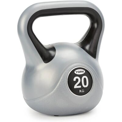 York Fitness Vinyl Coated Gym Training Home Kettlebell - 16kg York Fitness Vinyl Coated Gym Training Home Kettlebell - 16kg