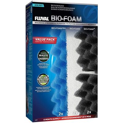 Fluval 406/407 Bio-Foam Filter Pack - 6 Månader Fluval 406/407 Bio-Foam Filter Pack - 6 Månader