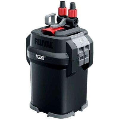 Filtro Acquario Fluval - Modello 107, Grigio, 550 L/h, Fino a 130L Filtro Acquario Fluval - Modello 107, Grigio, 550 L/h, Fino a 130L