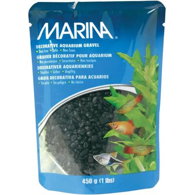 Gravier d'aquarium noir Marina - 450g - Substrat décoratif - Publicité Gravier d'aquarium noir Marina - 450g - Substrat décoratif - Publicité