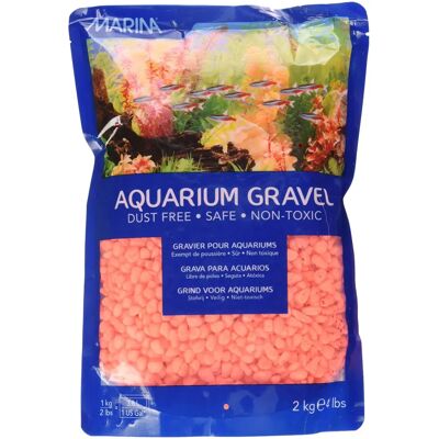 Narancssárga dekoratív akváriumi kavics - 2kg - Marina Narancssárga dekoratív akváriumi kavics - 2kg - Marina