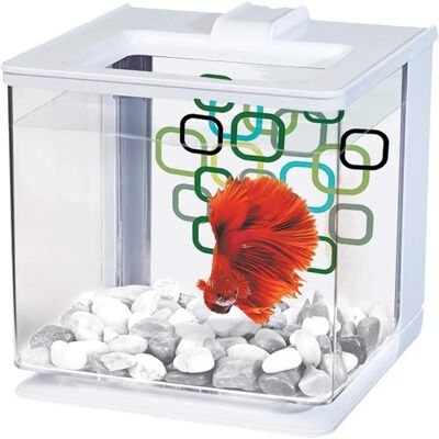 Marina EZ Care Betta Akvárium Szett - 2,5L, Fehér Marina EZ Care Betta Akvárium Szett - 2,5L, Fehér