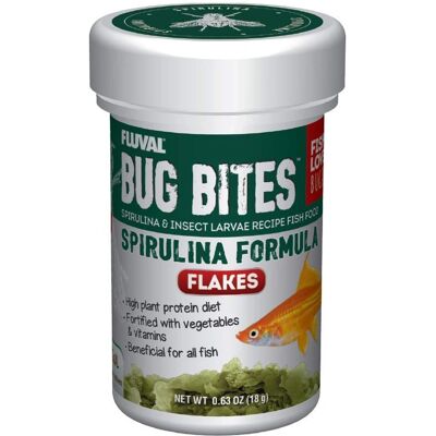 Fluval Bug Bites Flocons de spiruline - Nourriture pour poissons Fluval Bug Bites Flocons de spiruline - Nourriture pour poissons
