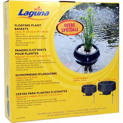 Hagen Round Floating Plant Basket Set - 25cm, 35cm - plant basket Hagen Round Floating Plant Basket Set - 25cm, 35cm - plant basket