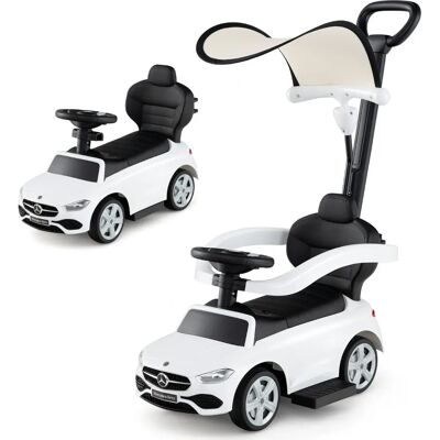 Costway - Mercedes-Benz 3-in-1 Ride-On - White - Ride-On Toy Costway - Mercedes-Benz 3-in-1 Ride-On - White - Ride-On Toy