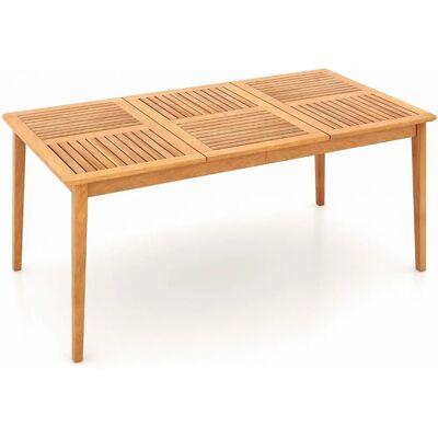 Costway Tavolo da Giardino in Acacia - Per 6 Persone Costway Tavolo da Giardino in Acacia - Per 6 Persone