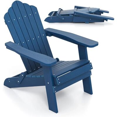 Costway - Adirondack Chair - HIPS - Blu marina - Chair Costway - Adirondack Chair - HIPS - Blu marina - Chair