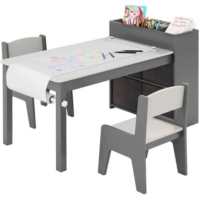 Set tavolo e sedie per bambini Costway - Grigio Set tavolo e sedie per bambini Costway - Grigio