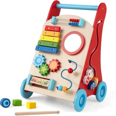 Costway Trotteur en Bois avec Centre d'Activités - À partir de 3 ans - Publicité Costway Trotteur en Bois avec Centre d'Activités - À partir de 3 ans - Publicité