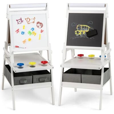 Costway Cavalletto 3-in-1 Doppio Lato - Regalo Educativo Creativo Costway Cavalletto 3-in-1 Doppio Lato - Regalo Educativo Creativo