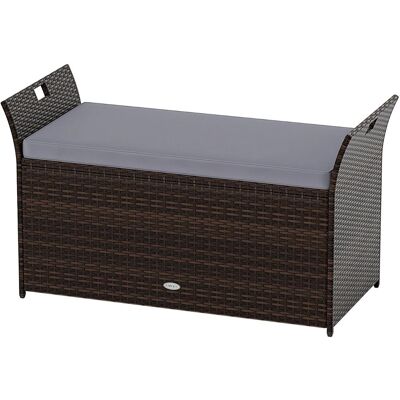 Costway - Outdoor Storage Bench - 2-in-1 Design - 112cm Costway - Outdoor Storage Bench - 2-in-1 Design - 112cm