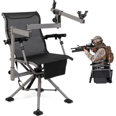 Costway - Chase360 - Nera - Sedia da caccia Costway - Chase360 - Nera - Sedia da caccia