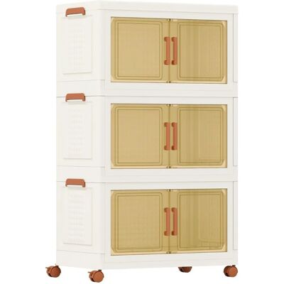 Costway Scatola di Stoccaggio Pieghevole 156L con Ruote - Organizzatore Domestico Costway Scatola di Stoccaggio Pieghevole 156L con Ruote - Organizzatore Domestico