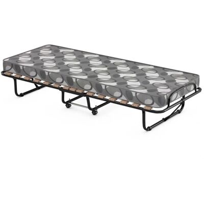 CostwayLit Lit d'Appoint Pliant avec Matelas - Noir+Gris - Lit d'Invités Pliant - Publicité CostwayLit Lit d'Appoint Pliant avec Matelas - Noir+Gris - Lit d'Invités Pliant - Publicité