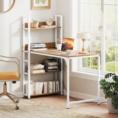 Costway - PC Desk - Bianco Naturale - 120x65x130 - Scrivania Costway - PC Desk - Bianco Naturale - 120x65x130 - Scrivania