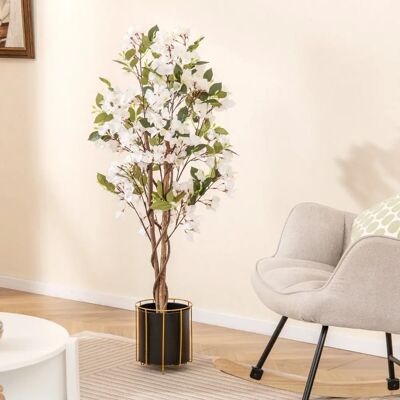 Costway Arbre Artificiel Bougainvillier 120cm - Blanc - Publicité Costway Arbre Artificiel Bougainvillier 120cm - Blanc - Publicité