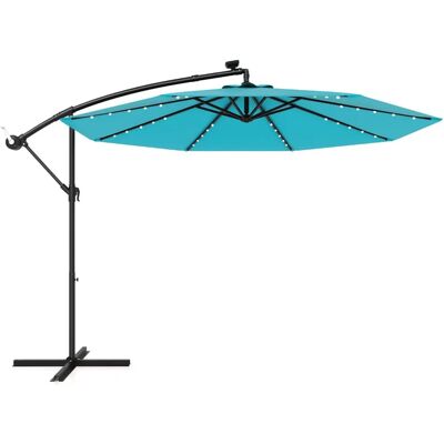 Costway Ombrellone Solare con 40 LED - Ombra Giardino Costway Ombrellone Solare con 40 LED - Ombra Giardino