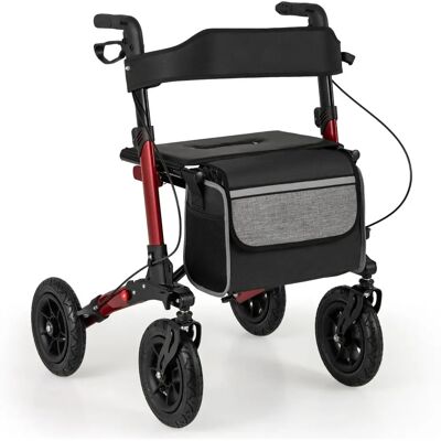 Costway Déambulateur Tout-Terrain Pliable à 4 Roues - Publicité Costway Déambulateur Tout-Terrain Pliable à 4 Roues - Publicité