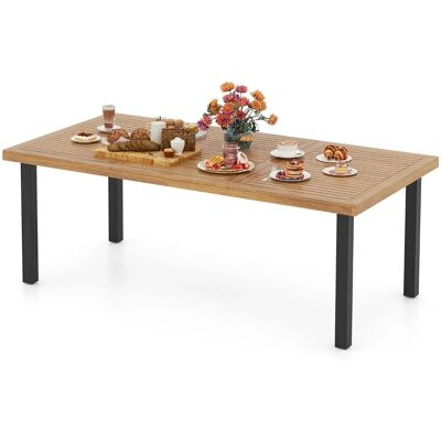 Costway - Tavolo giardino 200 cm Acacia - 200x100 cm Costway - Tavolo giardino 200 cm Acacia - 200x100 cm