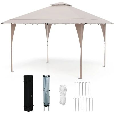 Pavillon Pop Up 4x4 m Costway avec Double Toit & Structure en Métal Hauteur Réglable - Pavillon - Publicité Pavillon Pop Up 4x4 m Costway avec Double Toit & Structure en Métal Hauteur Réglable - Pavillon - Publicité