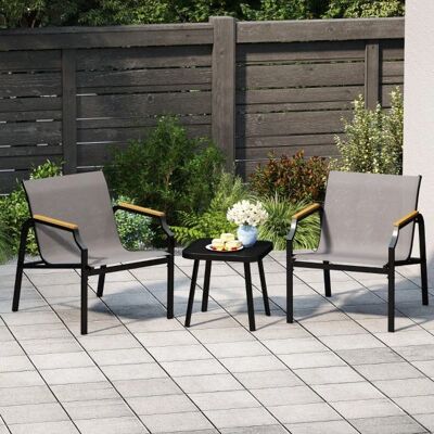 Costway NP12065GR Zewnetrzne krzesło Lounge płaskie siedzenie metal tkanina - Zewnetrzne krzesło Costway NP12065GR Zewnetrzne krzesło Lounge płaskie siedzenie metal tkanina - Zewnetrzne krzesło