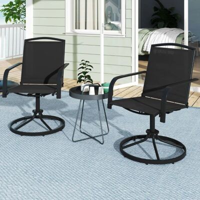 Costway NP12157DK-2 Chaise extérieure - Rotative ergonomique - Noir - Publicité Costway NP12157DK-2 Chaise extérieure - Rotative ergonomique - Noir - Publicité