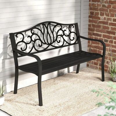 Banc extérieur Costway NP12453BK - Métal, Fonte - Mobilier de jardin - Publicité Banc extérieur Costway NP12453BK - Métal, Fonte - Mobilier de jardin - Publicité