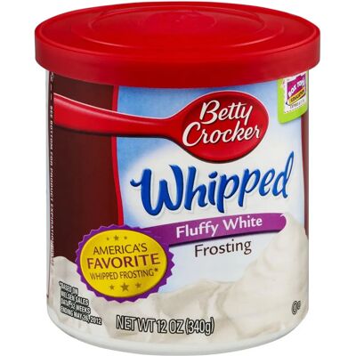 Betty Crocker Glaçage Blanc Fouetté Moelleux - Frosting - Publicité Betty Crocker Glaçage Blanc Fouetté Moelleux - Frosting - Publicité