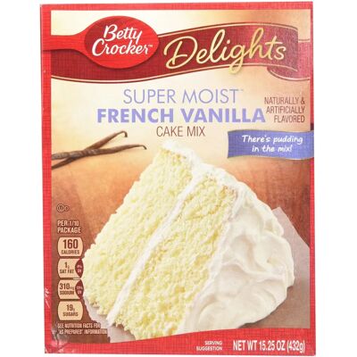 Mélange à Gâteau Vanille Française Betty Crocker - Très Humide, 15.25 oz - Publicité Mélange à Gâteau Vanille Française Betty Crocker - Très Humide, 15.25 oz - Publicité