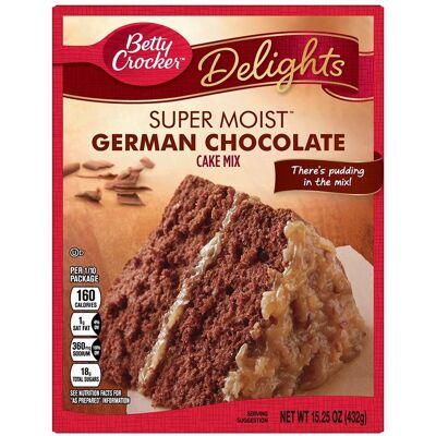 Mélange pour gâteau au chocolat allemand super humide Betty Crocker - Mélange à gâteau - Publicité Mélange pour gâteau au chocolat allemand super humide Betty Crocker - Mélange à gâteau - Publicité