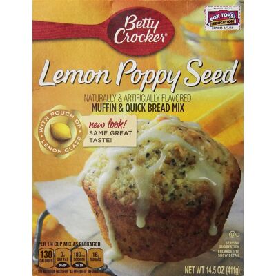 Betty Crocker Muffin Citron et Mohn - Mélange pour Muffins & Pain - Publicité Betty Crocker Muffin Citron et Mohn - Mélange pour Muffins & Pain - Publicité