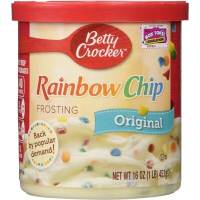 Betty Crocker Betty Crocker Glaçage Chips Arc-en-ciel - Glaçage - Publicité Betty Crocker Betty Crocker Glaçage Chips Arc-en-ciel - Glaçage - Publicité