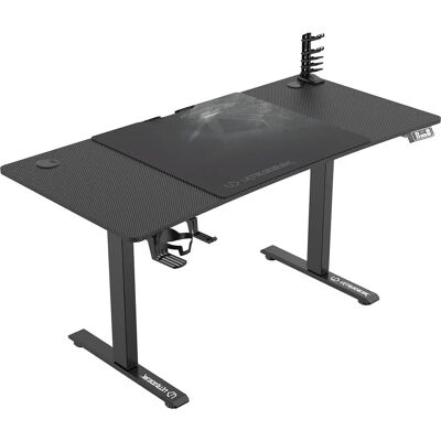 Bureau de jeu Ultradesk V2 - Rectangulaire, Noir, Motorisé Bureau de jeu Ultradesk V2 - Rectangulaire, Noir, Motorisé