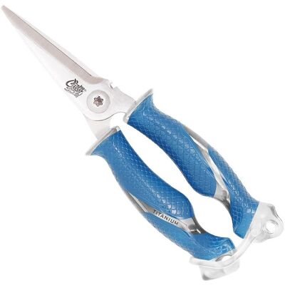 Cuda Titanium Bonded Snip 8 Inch Non Slip Handle Grips Micro Serrated Edge - Snips Cuda Titanium Bonded Snip 8 Inch Non Slip Handle Grips Micro Serrated Edge - Snips