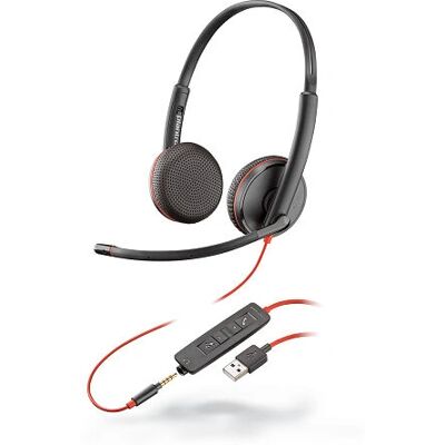 Plantronics Poly Blackwire 3225 (209747-101) - Negro/rojo Plantronics Poly Blackwire 3225 (209747-101) - Negro/rojo