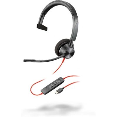 Auriculares con cable Poly Blackwire 3310 - Llamadas/Música USB Tipo-C Negro Auriculares con cable Poly Blackwire 3310 - Llamadas/Música USB Tipo-C Negro