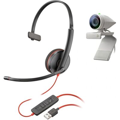 Kit Webcam Poly Studio P5 avec casque - Système de vidéoconférence Kit Webcam Poly Studio P5 avec casque - Système de vidéoconférence