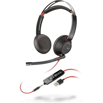 Cuffie Blackwire 5220 cablate - Cancellazione Rumore - Ufficio/Call Center Cuffie Blackwire 5220 cablate - Cancellazione Rumore - Ufficio/Call Center